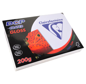 Ramette 250 Feuilles Papier 200g A4 210x297 mm Couché Brillant Blanc CLAIREFONTAINE