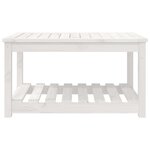 vidaXL Table de jardin blanc 82 5x50 5x45 cm bois massif de pin