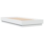 vidaXL Cadre de lit sans matelas blanc 90x200 cm bois d'ingénierie