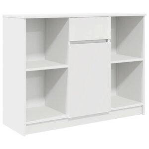 vidaXL Buffet avec tiroir blanc 101x35x76 cm bois d'ingénierie
