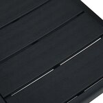 vidaXL Chaises de jardin lot de 4 Noir PEHD Aspect de bois