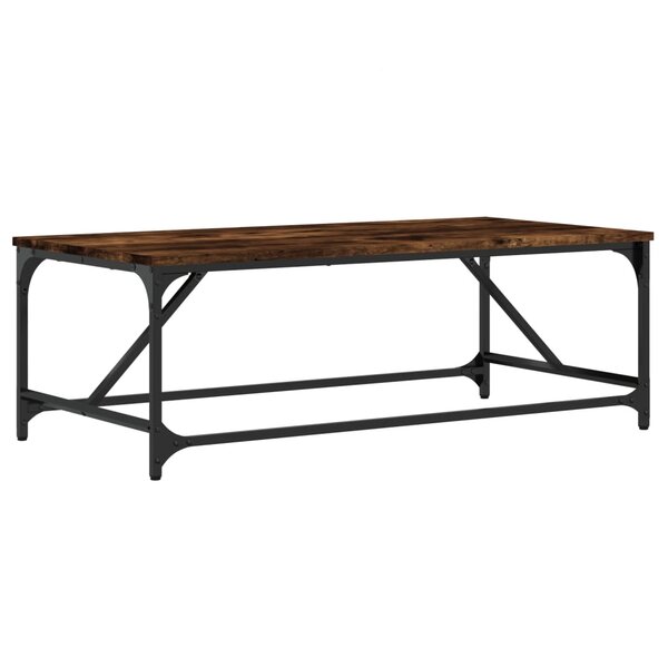 vidaXL Table basse Chêne fumé 100x50x35 cm Bois d'ingénierie