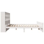 vidaXL Lit bibliothèque sans matelas blanc 160x200 cm bois pin massif