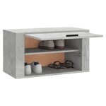 vidaXL Armoire à chaussures murale Gris béton 70x35x38 cm