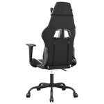 vidaXL Chaise de jeu Noir et blanc Similicuir