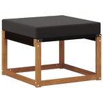 vidaXL Ensemble de canapés d'extérieur 6 pc Naturel et noir