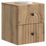 vidaXL Cabinet de chevet mural 2 pc Chêne artisanal 33 x 34 5 x 40 cm