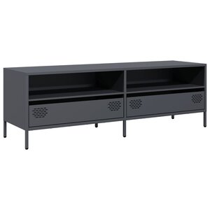 vidaXL Meuble TV anthracite 135x39x43 5 cm acier laminé à froid