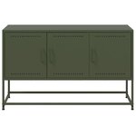 vidaXL Meuble TV vert olive 100 5x39x60 5 cm acier
