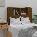 vidaXL Armoire de tête de lit Chêne fumé 100x18 5x102 5 cm