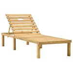 vidaXL Chaise longue de jardin avec table Bois de pin imprégné