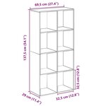 vidaXL Étagère séparatrice de pièce chêne artisanal 69 5x29x137 5 cm