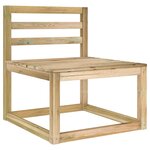 vidaXL Salon de jardin 2 Pièces Bois de pin imprégné de vert