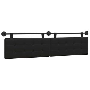 vidaXL Tête de lit suspendue Noir Simili cuir