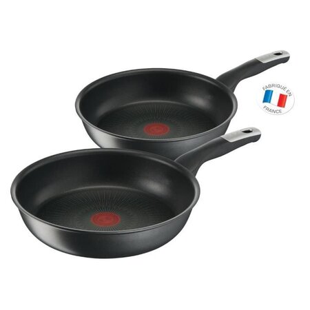 TEFAL YY4389FA Lot 2 poeles 24/28 cm UNLIMITED - Antiadhésive - Tous feux font induction - Résistante aux rayures - Thermo-Signal