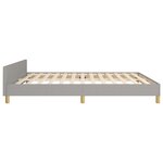 vidaXL Cadre de lit avec tête de lit Gris clair 160x200 cm Tissu