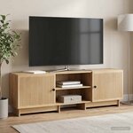 vidaXL Meuble TV Blanc Brillant 150 x 31 x 50 cm Bois d’ingénierie