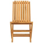 vidaXL Chaises de jardin pliantes lot de 2 47x47x89cm bois massif teck