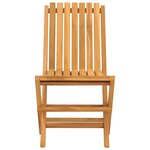 vidaXL Chaises de jardin pliantes 2 Pièces 47x47x89 cm bois massif teck