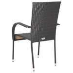 vidaXL Chaises empilables d'extérieur lot de 6 Résine tressée Marron