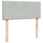 vidaXL Sommier à lattes de lit et matelas gris clair 120x190cm velours