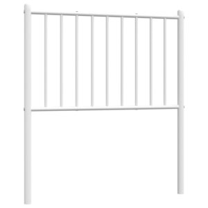 vidaXL Tête de lit métal blanc 80 cm