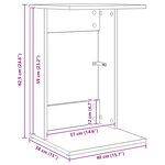 vidaXL Table d'appoint Chêne Sonoma 40 x 38 x 62 5 cm