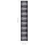 Vidaxl tapis de couloir antidérapant anthracite 67x450 cm