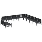 vidaXL Ensemble de canapé de jardin 11 Pièces Anthracite Acier
