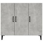 vidaXL Buffet gris béton 90x34x80 cm bois d'ingénierie