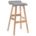 vidaXL Tabourets de bar lot de 2 gris clair tissu