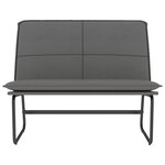 vidaXL Banc Gris 100x75x76 cm Similicuir