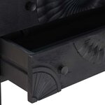 vidaXL Armoire à tiroirs avec tiroir Noir 75 x 30 x 65 cm