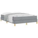 vidaXL Lit à ressorts avec matelas Gris clair 140 x 200 cm tissu