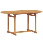 vidaXL Ensemble de salle à manger pour jardin 7 Pièces Marron