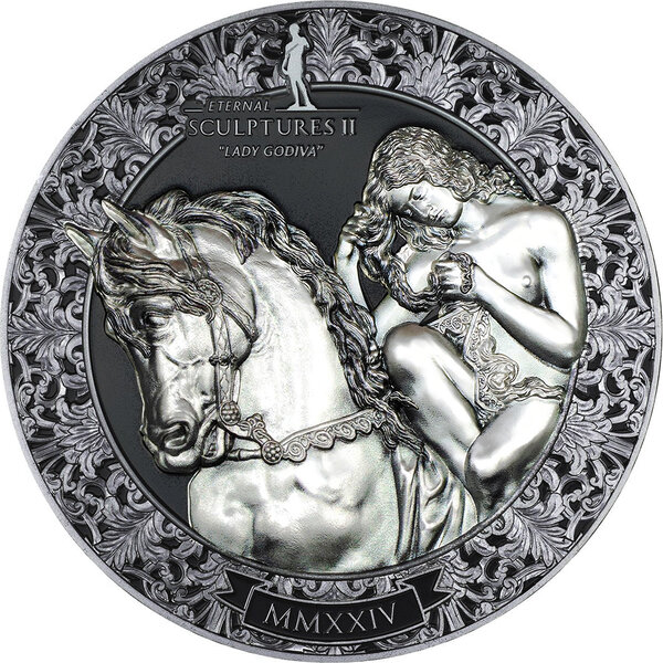 Monnaie LADY GODIVA Eternal Sculptures II 3 Oz Argent 20$ Palau 2024
