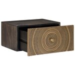 vidaXL Table de chevet faite main Marron café 40 x 30 x 20 cm
