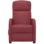 vidaXL Fauteuil de massage électrique Rouge bordeaux Similicuir