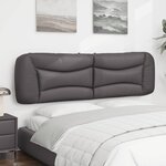vidaXL Coussin de tête de lit gris 180 cm similicuir