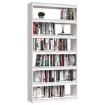 vidaXL Bibliothèque/Séparateur de pièce Blanc 100x30x200 cm Pin massif