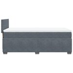 vidaXL Sommier à lattes de lit et matelas Gris foncé 80x200 cm Velours