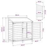 vidaXL Abri de jardin Blanc 106 5 x 56 x 113 5 cm Bois de Sapin Massif