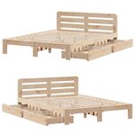 vidaXL Cadre de lit sans matelas 140x190 cm bois de pin massif
