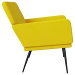 Banc banquette 108 x 79 x 79 cm velours jaune 02_0010623
