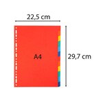 Jeu intercalaires carte lustrée A4 12 touches