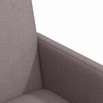 vidaXL Chaises de Salle à Manger avec Roues 2 Pièces Taupe tissu