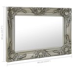 vidaXL Miroir mural style baroque 60x40 cm Argenté