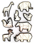 8 Stickers Animal Zoo Effet 3D - 60