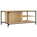 vidaXL Table basse Chêne sonoma 100x50x45 cm Bois d'ingénierie