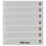 Feuilles de classement Omnia Lindner à 7 bandes pour timbres-poste. Fond - Blanc